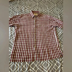 Levi’s Plaid Short Sleeve Shirt Front Button Size Large